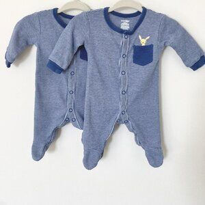 George Blue Stripes Sleepers - Preemie